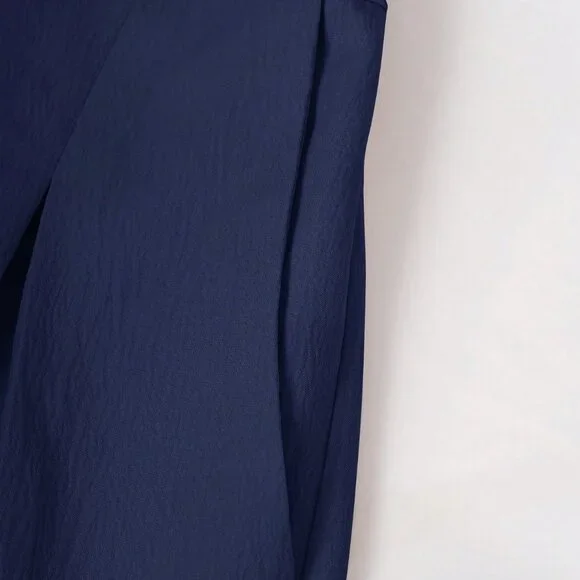 Navy Blue Elegant Women's Solid Color Lantern Sleeve Jumpsuit - Picture 8 of 9